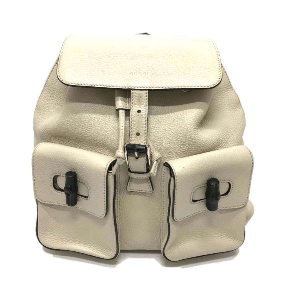 GUCCI Authentic White Bamboo Backpack